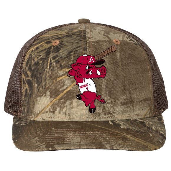 Ribby at Bat 3D Patterned Snapback Trucker Hat- Realtree Max-1/ Brown - Picture 1 of 3